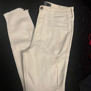 hollister White ultra high rise jean legging
